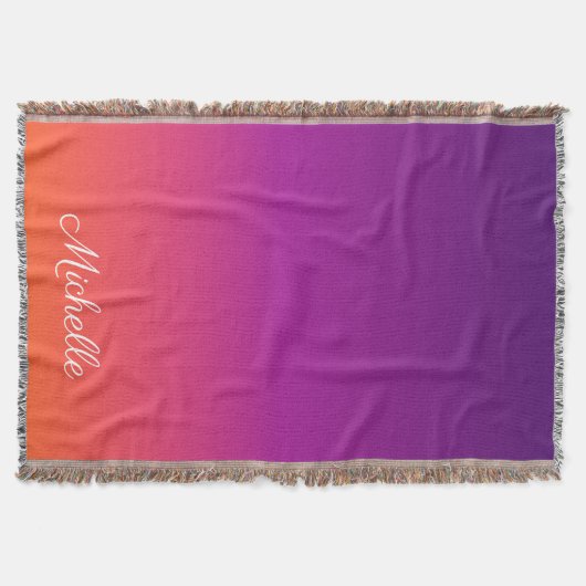 Paarse, roze en oranje gradiëntmeter deken (Voorkant)