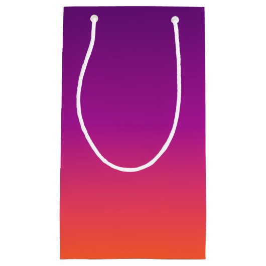 Paarse, roze en oranje gradiëntmeter klein cadeauzakje (Voorkant)