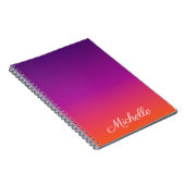 Paarse, roze en oranje gradiëntmeter notitieboek (Rechterzijde)