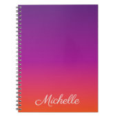 Paarse, roze en oranje gradiëntmeter notitieboek (Voorkant)