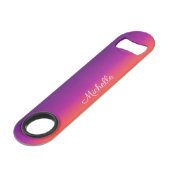 Paarse, roze en oranje gradiëntmeter speed flessenopener (Voorkant Gekanteld)