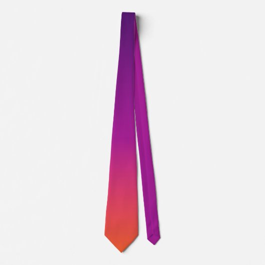Paarse, roze en oranje gradiëntmeter stropdas (Voorkant)