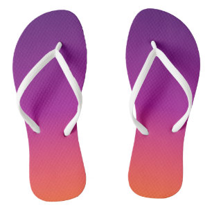 Paarse, roze en oranje gradiëntmeter teenslippers