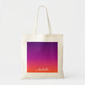 Paarse, roze en oranje gradiëntmeter tote bag (Voorkant)