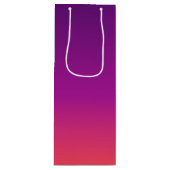 Paarse, roze en oranje gradiëntmeter wijn cadeautas (Voorkant)