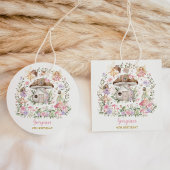 Paarse Roze Fee Bloementuin Verjaardag Bedankjes Labels