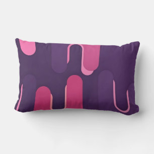 Paarse Roze Gebogen Abstracte Worp Kussen