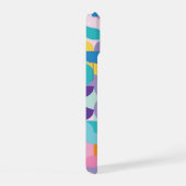 Paarse & Roze Geometrisch Patroon iPhone 15 Hoesje (Rechterkant)