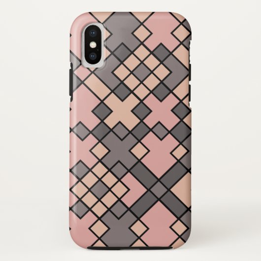 paarse roze geometrische vorm Case-Mate iPhone case (Achterkant)