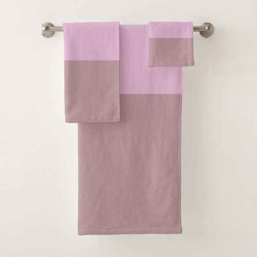 Paarse roze gestreept ombre bad handdoek (Insitu)