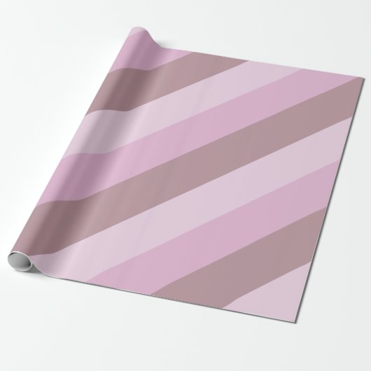 Paarse roze gestreept ombre cadeaupapier (Uitgerold)