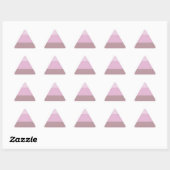 Paarse roze gestreept ombre driehoek sticker (Vel)