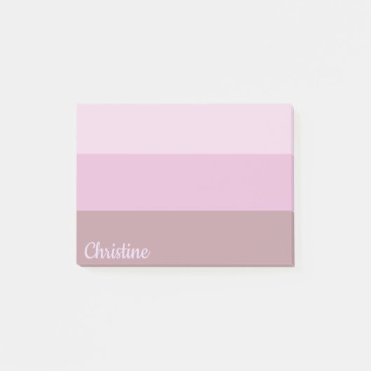 Paarse roze gestreept ombre post-it® notes (Voorkant)