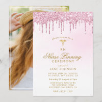 paarse roze glitter Nurse pinning ceremonie
