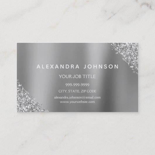 Paarse roze glitter Sparkle Eyelash Extensions Visitekaartje (Achterkant)