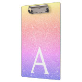 Paarse Roze Glitter & Sparkle Monogram School Klembord (Links)