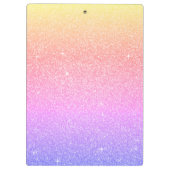 Paarse Roze Glitter & Sparkle Monogram School Klembord (Achterkant)