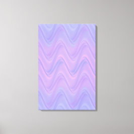 Paarse Roze Golvende Lijnen Patroon Canvas Afdruk