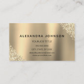 Paarse roze goudglitter Sparkle Makeup Artist Visitekaartje (Achterkant)