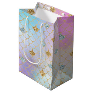 Paarse roze goudzout Glitter Mermaid Sparkle Medium Cadeauzakje