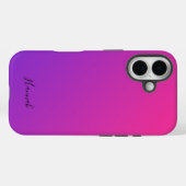 Paarse roze gradiënt op maat Case-Mate iPhone case (Achterkant (horizontaal))