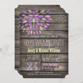 Paarse, Roze, Groene Roestpartij bij de opwarming Kaart (Voorkant / Achterkant)