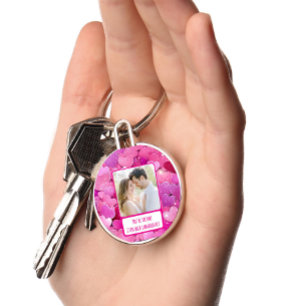Paarse roze hartjes sms ik meteen terug sleutelhanger