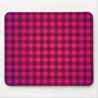 Paarse roze ingecheckte koolstofvezel gepatterd muismat