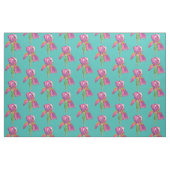 Paarse roze iris turquoise stof (Fat Quarter)