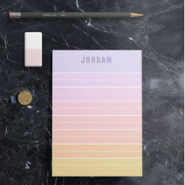 Paarse roze kleurige gele ombre-lijnen Naam toevoe Post-it® Notes