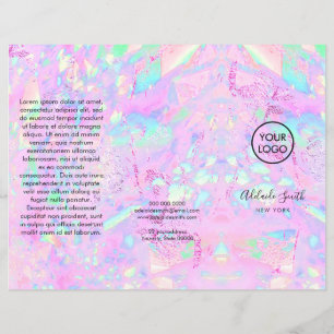 paarse roze minerale brochure