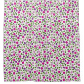 Paarse roze moderne Floral afdrukken Douchegordijn (Voorkant)