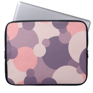 Paarse-roze moleculen laptoptas laptop sleeve