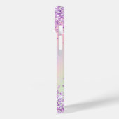 Paarse roze naam script holografisch Case-Mate iPhone case (Achterkant / Links)