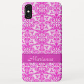 Paarse roze naam van het trekkerpatroon Case-Mate iPhone case (Achterkant)