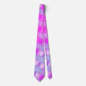 Paarse roze neon Chiny Glitter Sparkle Drift Party Stropdas (Voorkant)