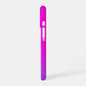 Paarse Roze Neon iPhone Case met aangepaste naam 16 Hoesje (Linkerkant)