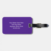 Paarse roze oceaan zonneset, aangepast naamscript bagagelabel (Achterkant horizontaal)