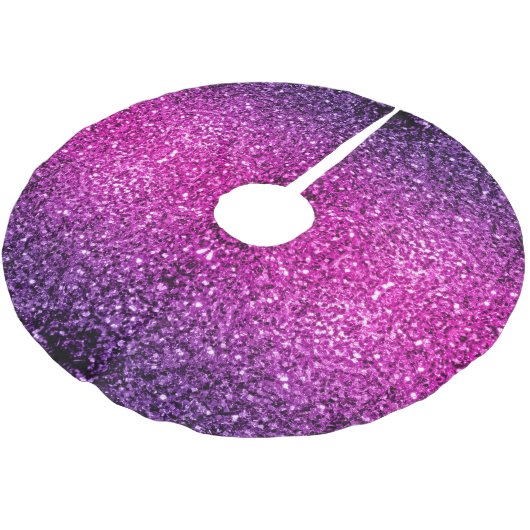 Paarse roze ombre faux glitter kerstboom rok (Gekanteld)
