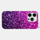 Paarse Roze Ombre faux glitter sprankelt bling Case-Mate iPhone Case (Achterkant (horizontaal))