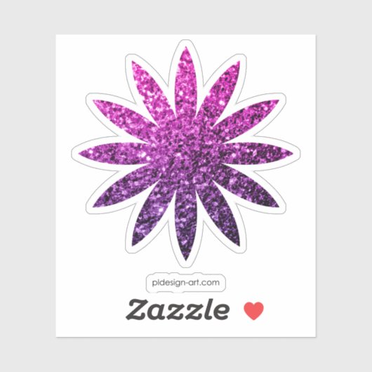 Paarse roze ombre glitter sparkles sticker (Vel)