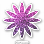 Paarse roze ombre glitter sparkles sticker (Voorkant)