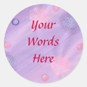 Paarse Roze op Lavendel, Uw woorden hier stickers