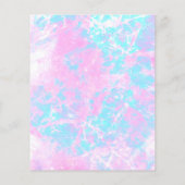 paarse roze pastelblauwe marmer flyer (Achterkant)