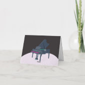 Paarse roze pianopodium kaart (Achterkant)