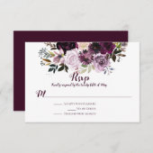 Paarse roze pinda's Rozen RSVP (Voorkant / Achterkant)