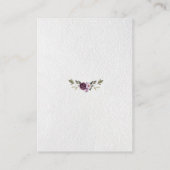 Paarse roze pony Flowers Gold Weddenschap - Gegeve Informatiekaartje (Achterkant)