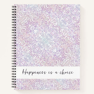 Paarse roze positieve quotes notitieboek