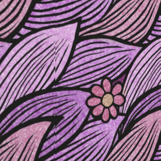 Paarse Roze Retro Lieve Madeliefjes Bloemmotief Me Behang (Zoom)