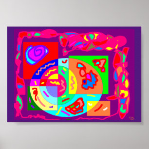 Paarse roze rood poster soort magisch mysterie